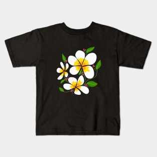 Sampaguita Flowers With Cherries & Leaves Kids T-Shirt